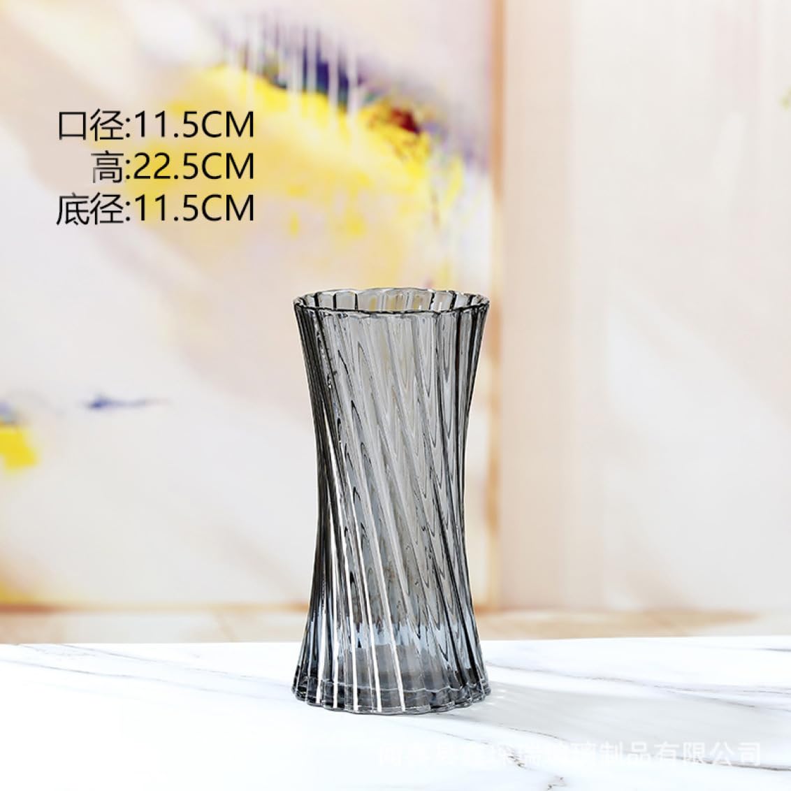 Amazon.co.jp: YJFFQ フラワーベース ガラス 北欧風 グレー 一輪挿し